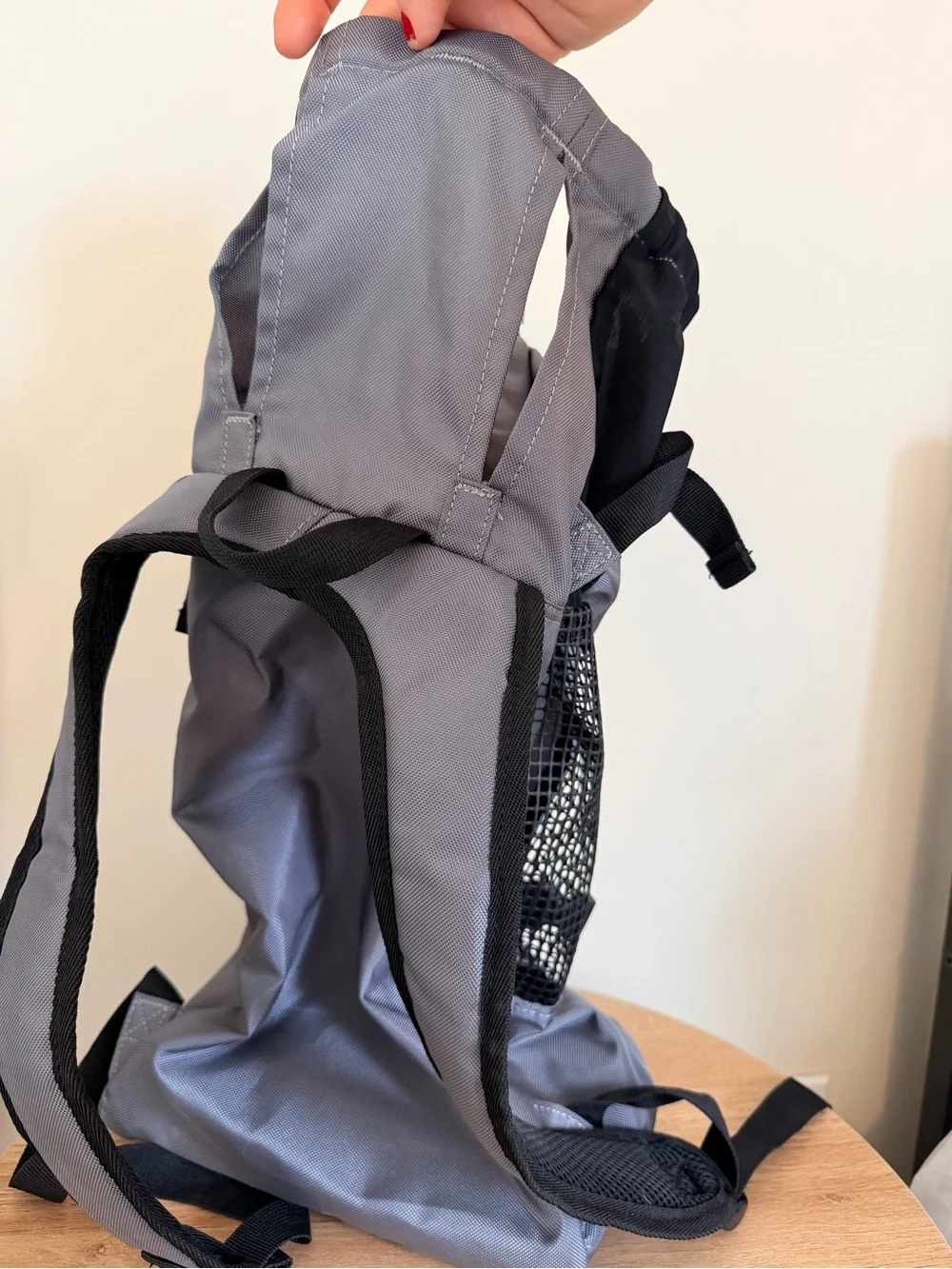 K9 Sport Sack Dog Backpack Carrier Gray Black Size Large